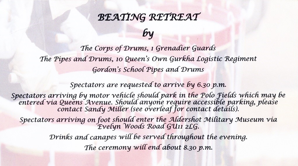 Beating Retreat Invitation 2